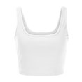 thumbnail image 4 of Timegard Womens Camis Tops Ribbed Square Neck Sleeveless Crop Top Solid Color Casual Going out Tank Top, 4 of 6