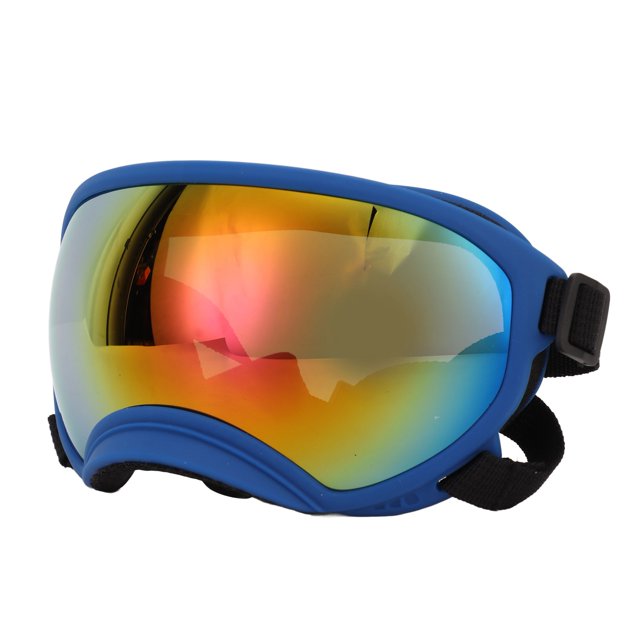 Lunettes de Soleil pour Chien, Sangle Réglable Coupe-Vent Structure à Boucle Solide Lunettes pour Animaux PC et TPU avec Étui à Lunettes pour Extérieur Monture Rose Lentille Rouge, Monture Orange Lentille Rouge, Monture Verte OD