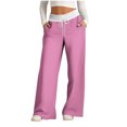 thumbnail image 1 of Pants for Women, Womens Fashionable Striped Printed Drawstring Wide Leg Pants, 1 of 4