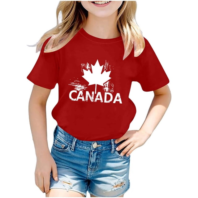Birdeem Chemises pour Filles Chemises pour Enfants T-Shirt Graphique à Manches Courtes Col Rond Crop Top pour Filles et Garçons de 3 à 14 Ans T-Shirt Tee