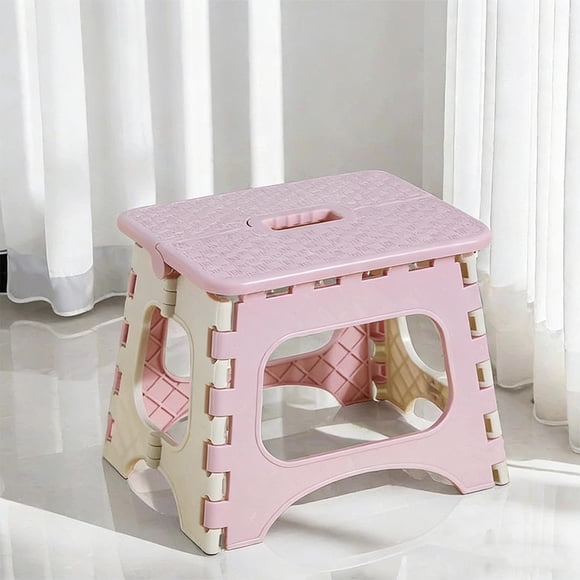 pstuiky Portable Folding Stool Thickened Plastic Compact & Lightweight for Travel 9.84X7.68X7.28 Inches Space Saving Foldable Seat Outdoor Camping, Fishing, Beach, Picnics, Concerts