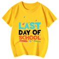 thumbnail image 4 of LUOGENLI T-Shirt pour Filles T-Shirt à Col Rond Imprimé à Manches Courtes pour Garçons et Filles Chemises pour Filles Invitée de Mariage 2025 Jaune 5-6 Ans, 4 of 4