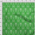 thumbnail image 4 of oneOone Velvet Light Green Fabric Damask Craft Projects Decor Fabric Printed By The Yard 58 Inch Wide, 4 of 4