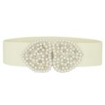 thumbnail image 1 of INSPIRE CHIC Bande Extensible Fausse Perle Décor en Strass Ceinture de Robe pour Femmes, 1 of 4