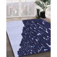 thumbnail image 3 of Ahgly Company Tapis Rond Lavable en Machine Intérieur Transitionnel Bleu Nuit, 8 Pieds Rond, 3 of 7