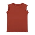 thumbnail image 1 of LUOGENLI T-Shirt pour Filles Hauts d'Été pour Filles Manches Courtes Col Rond Blouse Tenue Décontractée Tee-Shirt Ludique pour Porter Confortable Tissu Extensible Chemises en Jean pour Filles Denim Grande Taille Marron 7-8 Ans, 1 of 2