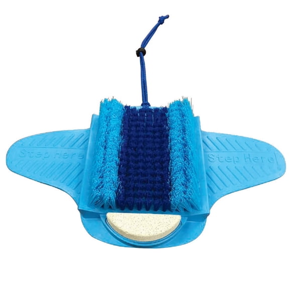 Shower Foot Scrubber Mat with Pumice Stone - Cleans Smooths & Removes Dead Skin on Foot Without Bending Foot Callus Remover with Non-Slip Suction Cups Foot Scraper for Shower & Bathtub
