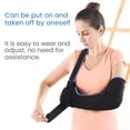 thumbnail image 4 of VELPEAU Arm Sling Shoulder Immobilizer, Fits Left or Right Arm, Unisex (Medium), 4 of 13