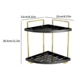 thumbnail image 3 of Rbaofujie Corner Bathroom Organizer Countertop 2 Tier Corner Shelf Bathroom Vanity Organizer Perfume Care Organizer Corner Bathroom Storage Counter Shelf, 3 of 6