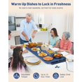 thumbnail image 4 of Food Warming Mat Extra Large 37"x15" with APP Control, Electric Warming Tray Adjustable Temp 99 Hour Timer Dishwasher Safe, Warming Mat for Food, Rol, 4 of 9