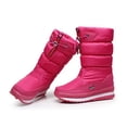thumbnail image 4 of Kcodviy Women's Winter Solid Color Snow Boots Women Size 9W Thick Soled and Fleece Puffy Snow Boots Women Protective Snow Boots Slip Snow Boot on Boots, 4 of 5
