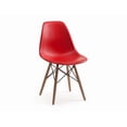 thumbnail image 2 of Red Eiffel Chair With Natural Wood Legs, Chair ideal for Dining Room, Kitchen, Living Room., 2 of 3