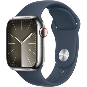 Rénovés Apple montre Series 9 Acier inoxydable 41mm A2982 (GPS + Cellulaire) Argent (classe A)