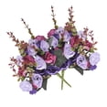thumbnail image 2 of 2pcs 21-heads Artificial Rose Bouquet Simulation Cloth Floral Decor Home Wedding Fake Flower, 2 of 10