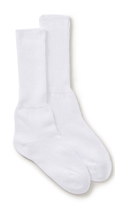 Silverts Men & Women Oversize 2-Pack Socks, M, White
