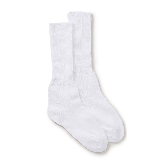 Silverts Men & Women Oversize 2-Pack Socks, M, White