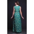 thumbnail image 3 of Bimba Robe Longue Sans Manches pour Femmes à Imprimé Feuilles Style Chic Maxi-Robe - Grande, 3 of 6