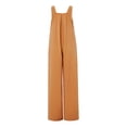 thumbnail image 2 of Kmbangi Women’s Casual Button Wide Leg Suspender Overalls with Pockets Fashion Solid Color Jumpsuit, 2 of 9