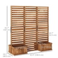 thumbnail image 3 of Outsunny Outdoor Privacy Screen with 4 Raised Beds and Drainage Holes, 3 of 10