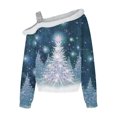 thumbnail image 5 of Qertyioot Sweat-shirt d'Hiver Femmes Christmas Impression, Manches Longues Casual Col Rond Mode Pull Tops, 5 of 5