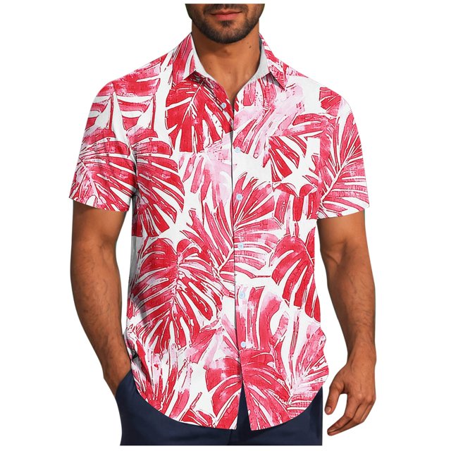 Pisexur T-shirts pour Hommes, Mode Décontractée Imprimée avec Poche, Boutons, Manches Courtes, Col Rabattu, Chemise de Golf Bleue, 4TG