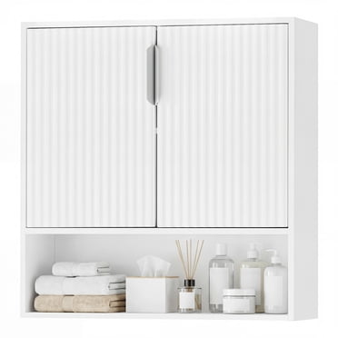 Giantex Bathroom Wall Cabinet, Over-the-Toilet Medicine Cabinet, Wooden Storage Organizer