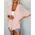 thumbnail image 4 of Jsaierl Cardigans Légers pour Femmes Été Décontracté Manches Courtes Hauts Plage Vacances Chemises Douces Confortables Amples, 4 of 6