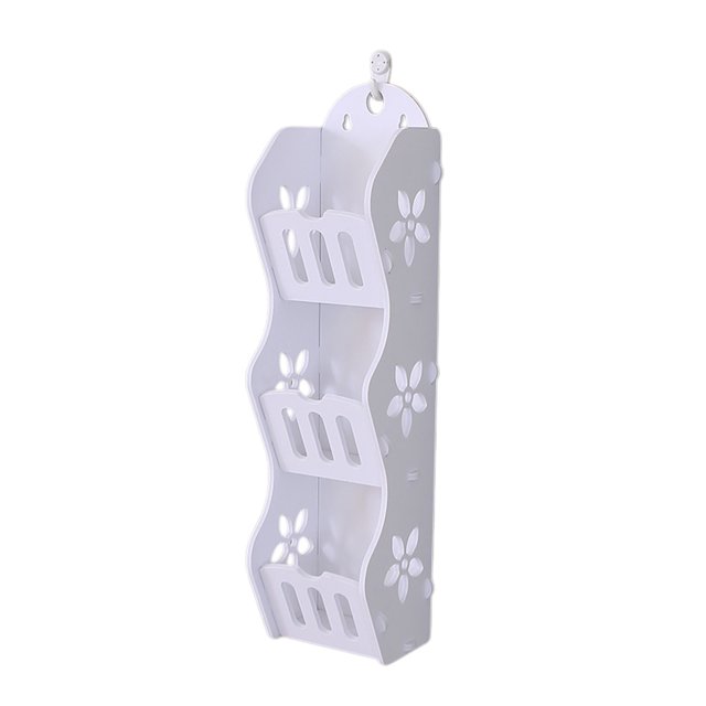 SLYNSHome Hanging Baskets for Bathroom,Wall Mount 3 Tier Storage Basket Plastic Shelves Rack for Kitchen Storage & Organization