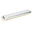 thumbnail image 1 of 24-Hole Professional Mouthorgan, C Key Harmonica, Professional Musical Instrument For Home Entertainment White, 1 of 8