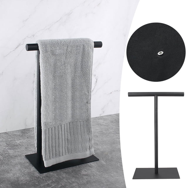 Easy Installation No Drill Bathroom Towel Rack Countertop Space Saving Organizer for Home Hotel and Spa