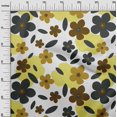 thumbnail image 3 of oneOone Cotton Poplin Yellow Fabric Floral Craft Projects Decor Fabric Printed By The Yard 42 Inch Wide, 3 of 4