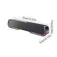 thumbnail image 3 of Dvkptbk Mini Soundbar Speaker Portable Long Desktop Bluetooth Speaker with Strong Basses and High Power Wireless Bluetooth 5.0 Speaker with 7-Color Ambient Light Electronics, 3 of 7