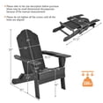 thumbnail image 2 of Gymax Lot de 4 Chaises Adirondack Pliantes pour Patio, Résistantes aux Intempéries, avec Porte-Gobelet, Cour Arrière, Noir, 2 of 8