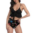 thumbnail image 4 of RKSTN Tankini Set for Women Swimsuits Ruffled High Waisted Tummy Control Knot Adjustable Straps Backless Bathing Suits, 4 of 6