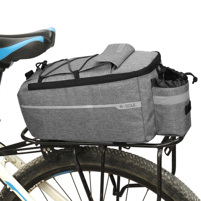 UsRHHA Bike Back Seat Bag Folding Shelf Bag, Polyester 10L Large Capacity for Riding Commuting, Bicycle Bag Cycling Pack