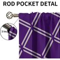 thumbnail image 5 of Geometric Stripes Check Window Curtains, Triangles Diagonal Squares Rod Pocket Blackout Window Drapes, Dust-Proof Easy to Clean Curtains for Living Room Bedroom Kitchen Dining Room-W52xL84in, 5 of 5