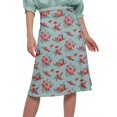 thumbnail image 4 of Moomaya Poly Spandex Skirt With Elastic Waist Printed Skirt Ladies Summer Wear, 4 of 5
