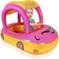 thumbnail image 1 of Baby Inflatable Pool Float with Sun Protection ，Car Shaped Babies Swim Float Boat for Toddler Infant Swim Ring Pool Spring Floaties Summer Beach Outdoor Play Fit 6-36Months, 1 of 1