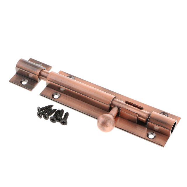 Abbracc Door Lock Latch Door Lock Latch Sliding Latch Lock Latch for Window Door 6inch Copper