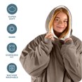 thumbnail image 3 of Bare Home Plush Sherpa Wearable Blanket - Fluffy & Soft - Lightweight - Adult, Taupe, 3 of 7