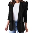 thumbnail image 1 of IROINID Veste Blazer Femme Manches Longues Couleur Unie Col Rabattu, Veste de Bureau Décontractée Cardigans Veste Longue, 1 of 5