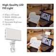 thumbnail image 3 of Lampe Photo Portable à Clipser 2500K à 9000K Luminosité Réglable 12W LED pour Vidéoconférence Ordinateur Tablette Téléphone, 3 of 7