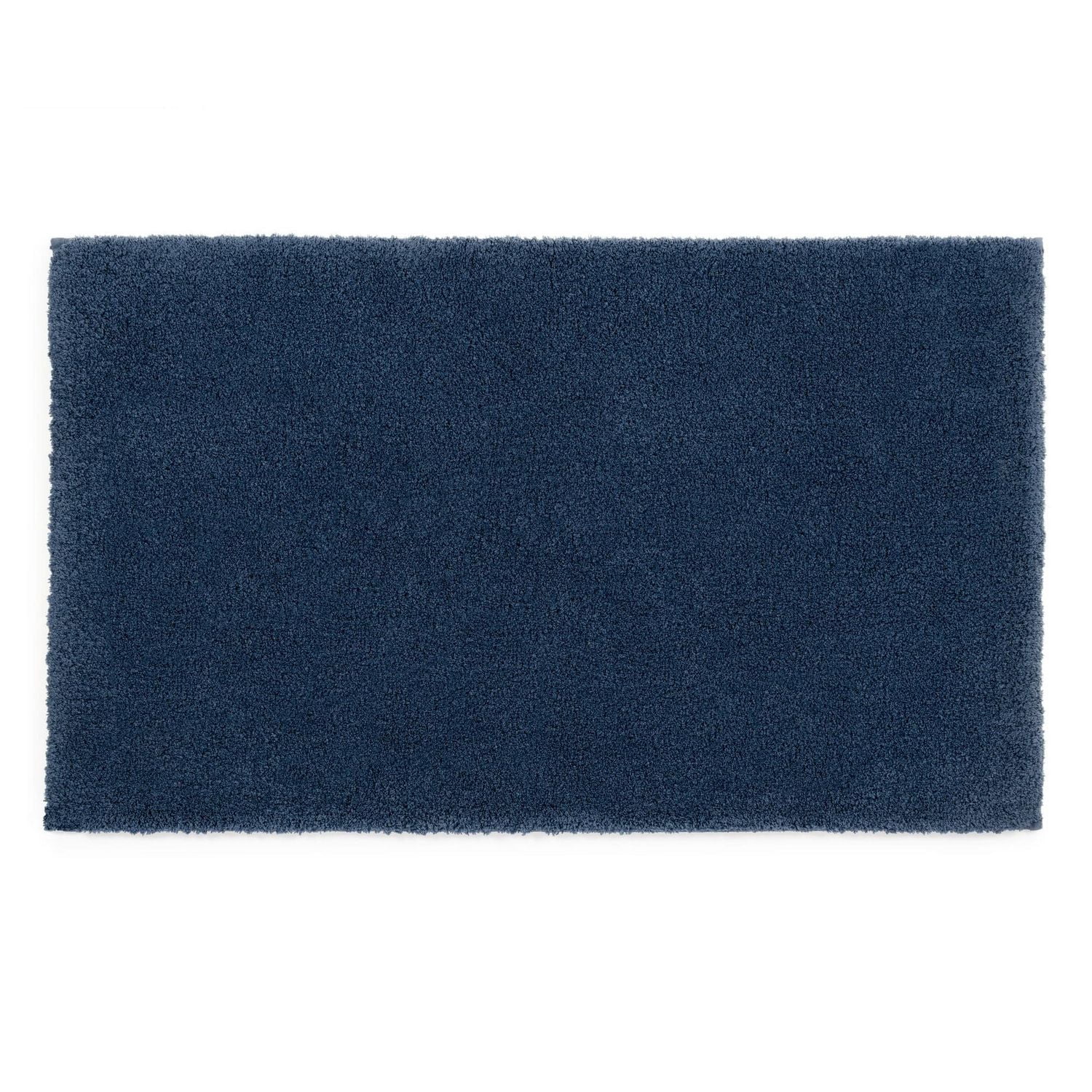 Better Homes & Gardens Ultra Soft Polyester Bath Rug, 20X34, Blue Admiral