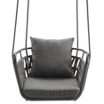 thumbnail image 4 of Modway Kaliah Aluminum Adirondack Chair Swing Patio Furniture, Charcoal, 4 of 10