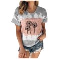 thumbnail image 1 of Pompotops Femmes Été Sexy Dégradé Print Femmes Régulières Manches Courtes Top, 1 of 5