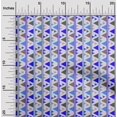 thumbnail image 2 of oneOone Cotton Poplin Medium Blue Fabric Geometric Craft Projects Decor Fabric Printed By The Yard 42 Inch Wide, 2 of 4