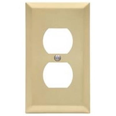 American Tack & Hardware 8151748 Plaque Murale en Acier Duplex Century 1 Gang - Laiton Satiné