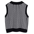 thumbnail image 2 of EGNMCR Cardigans pour Femmes, Chandails pour Femmes Chandail Décontracté à Col en V pour Femme Chandail Sans Manches à Col en V à Enfiler Couleur Contrastée Gilet pour Femme Chandail pour Femme, 2 of 6