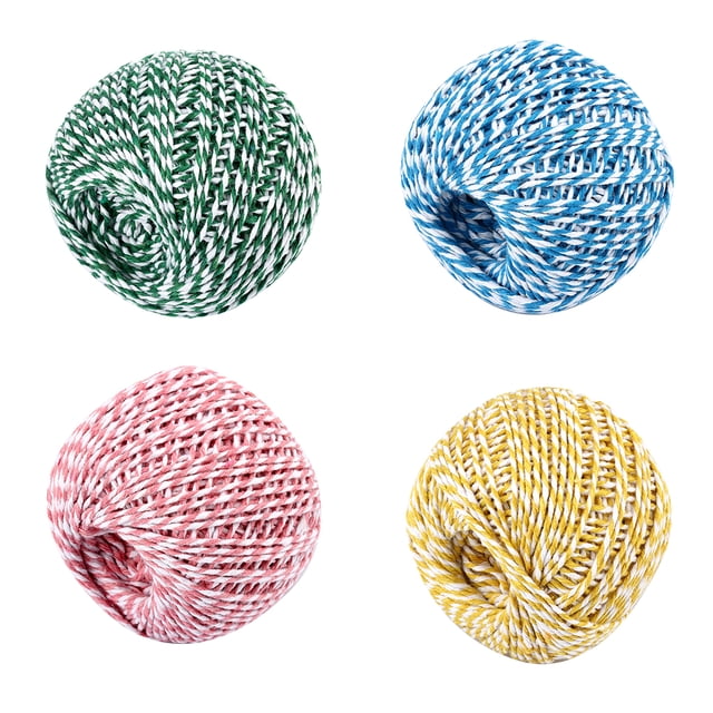 Thread Cotton Sewing Rope Twist knitting thread thread cotton Color Sewing Cord DIY Handicraft Woven String Knitting Supplies, Green and White