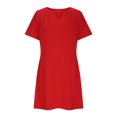 thumbnail image 3 of Ovzne Robes d'Été pour Femmes Robe pour Femme Robe Décontractée d'Été pour Femmes Robe de Printemps à Manches Courtes avec Poches Robe de Plage Évasée Robe Décontractée Robe de Vacances à Manches Courtes Imprimée Liquidation, 3 of 5